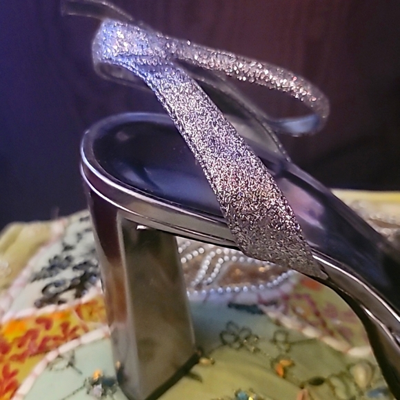 Vintage Nine West HTF Disco Glitter Sandal - Picture 5 of 6
